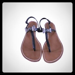 Tory Burch Bryan Pave-Bow Flat Thong